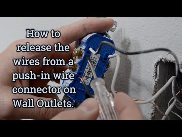 How to Release Wires from a Push-In Connection on Electrical Wall Outlets