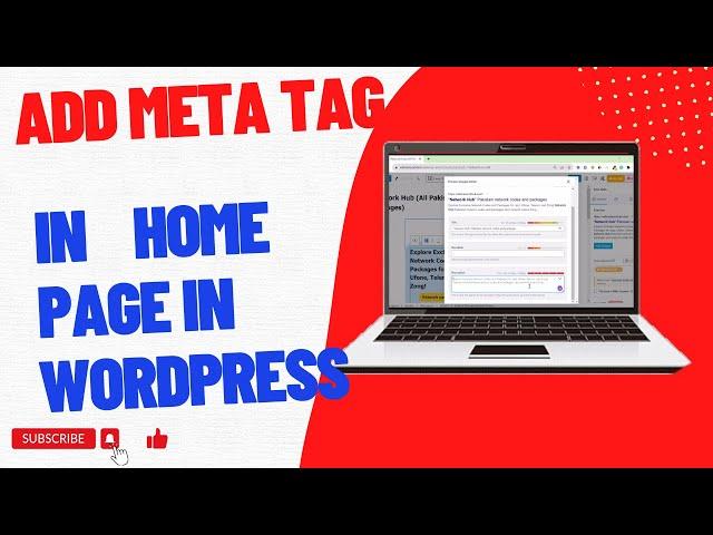 How to add meta tag to wordpress homepage 2023