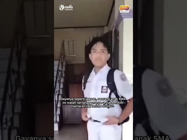 VIRAL! SISWA SMA TANTANG GURU BERKELAHI, TAK TERIMA DITEGUR RAPIKAN SERAGAM #SHORTS