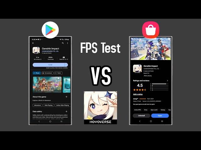 Play Store vs Galaxy Store - Genshin Impact FPS and Loading Test