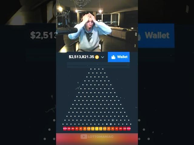 TRAINWRECKS 1000x PLINKO WIN FOR $2,000,000  #plinko #gambling #casino #stake #shorts #trending