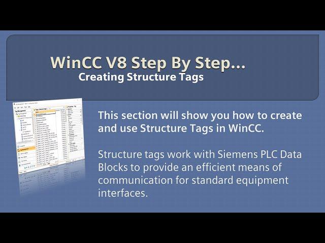 WinCC v8.0 Step By Step 6: Create Structure Tags (UDT) ️ Learn SCADA Programming #winccguru