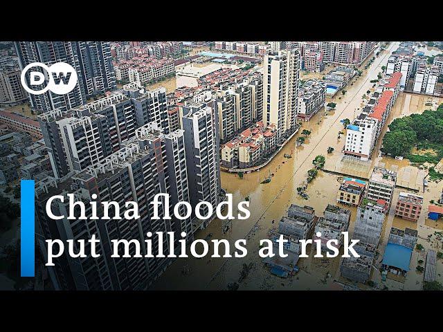 Massive floods force mass evacuations in China's Guangdong province | DW News