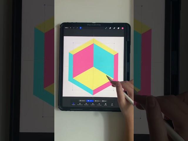 Isometric 3D Cube #procreate #digitalart #ipad #3d #drawing #procreateart