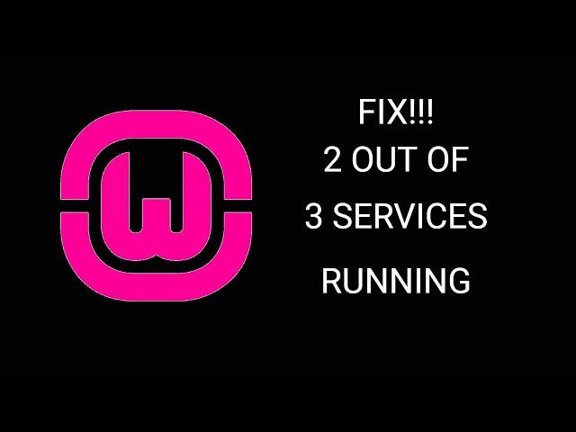 WAMP server 2 of 3 services running - How to solve