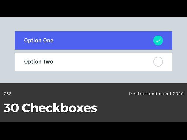 30 CSS Checkboxes