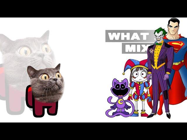  What if MIX  CATNAP and ‍️ SUPERMAN? | Cat and CREWMATES || New season Pushcat animation