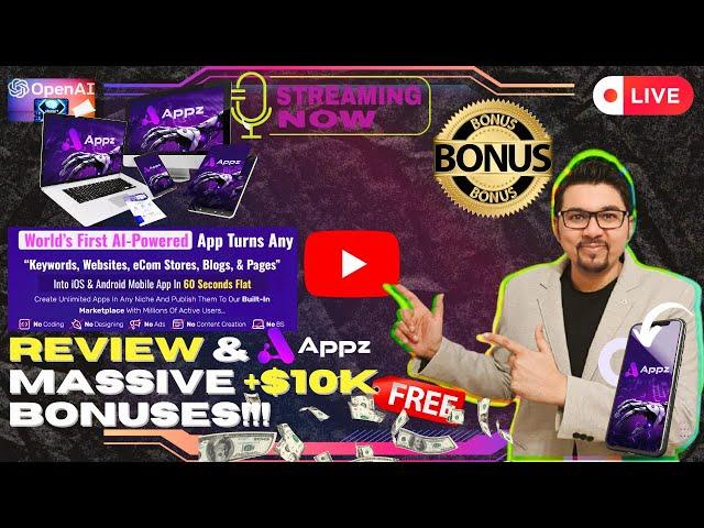 APPZ Review[LIVE] Generate iOS & Android Apps With 3 ClicksFREE 10K Bonuses