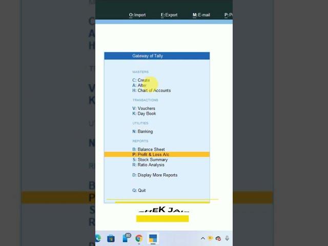 Tally Prime Shortcut trick in 1 minutes |one setting separate Shortcut | #shorts #guideofmadshorts