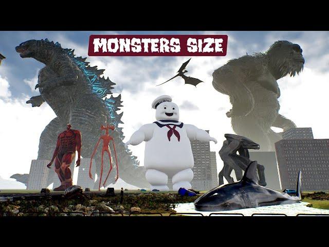 Monsters size comparison in real world  3D | How monster look in first person view