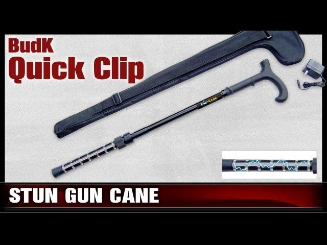 BudK Quick Clip - Zap Self Defense Cane with Flashlight