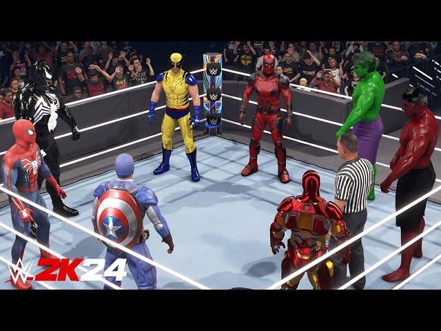 Best Marvel's Avengers Tag Teams | Elimination Match  - WWE 2K24 - PS5 [4K 60FPS]