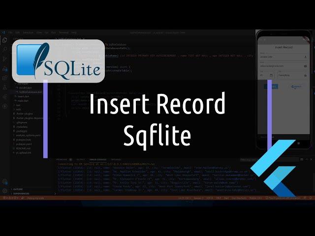 Insert  Record into SQLite Database -  Flutter