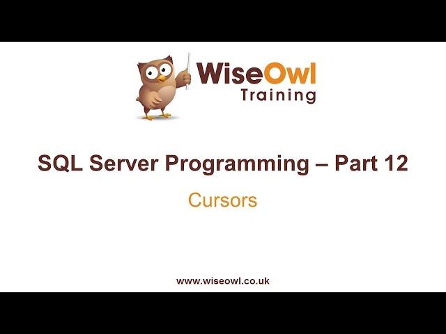 SQL Server Programming Part 12 - Cursors