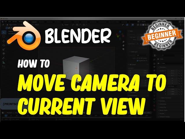 Blender How To Move Camera To Current View