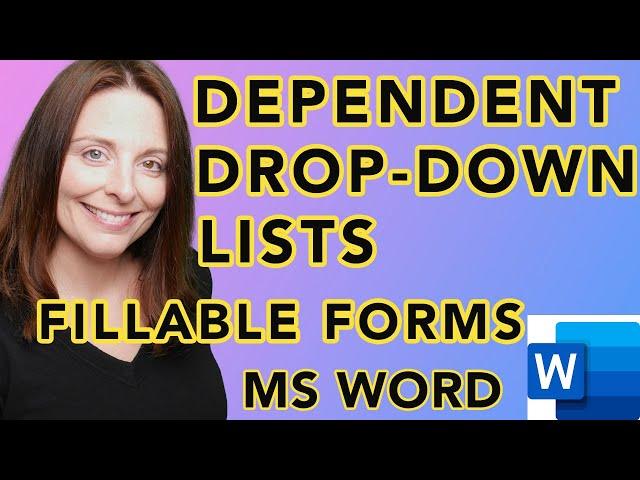 Create Dependent Drop-Down List in Word - Fillable Forms Microsoft Word