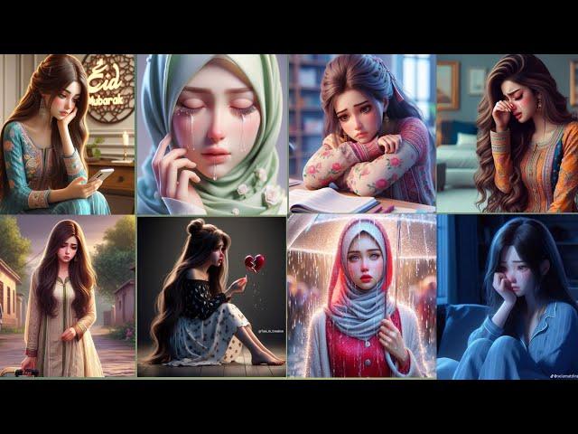  sad cartoon girl dpz। Alone cartoon girl dp pics for whatsapp ।