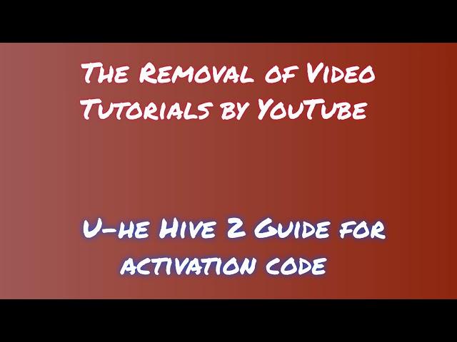 Steps how to Download & Install full version U-he Hive 2