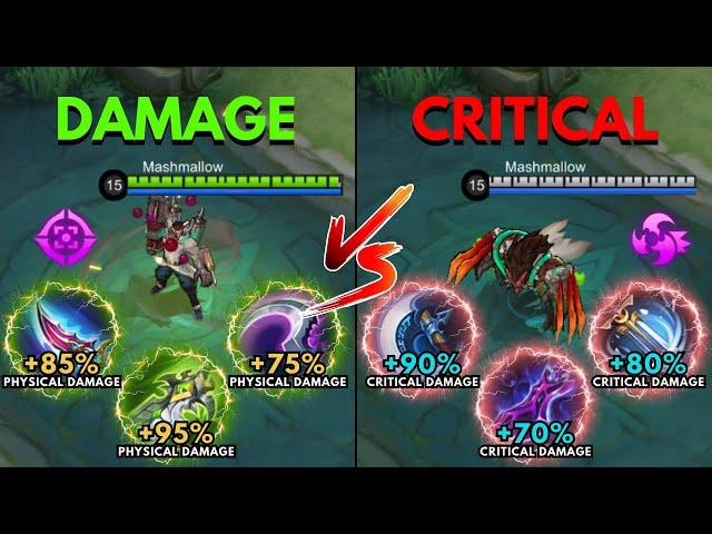 Roger Damage Build vs Roger Critical Build