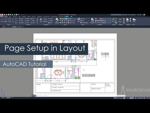 AutoCAD page setup in layout or paper space