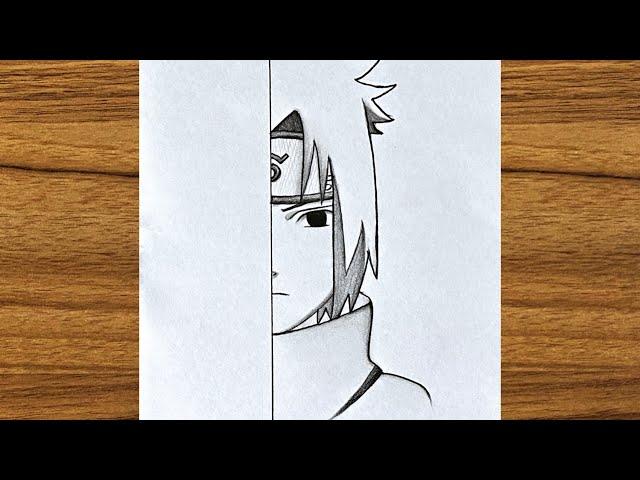 How To Draw Sasuke Uchiha step by step || Easy anime drawing || Anime drawing step by step