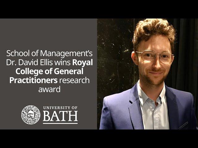 School of Management’s Dr. David Ellis wins Royal College of General Practitioners research award