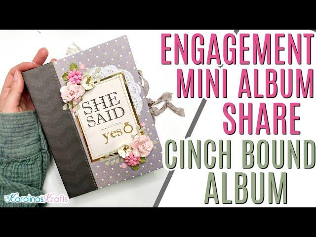 Engagement Photo Album Design using my Cinch with Hardcover using a Rustic Wedding Paper Collection