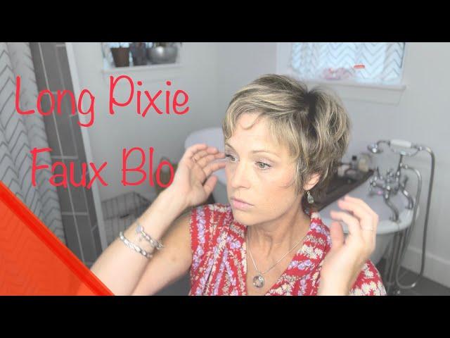 Long Pixie Style with a Thermal Brush (Calista FauxBlo) #pixiehaircut #hairstyle #viral