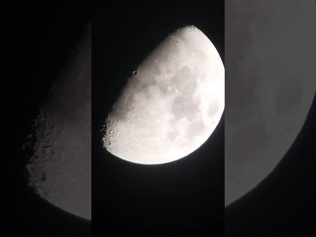 Moon through gskyer travel scope(10mm lens)