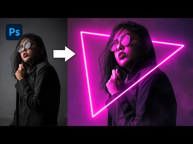 Neon Light Effect Photoshop Tutorial