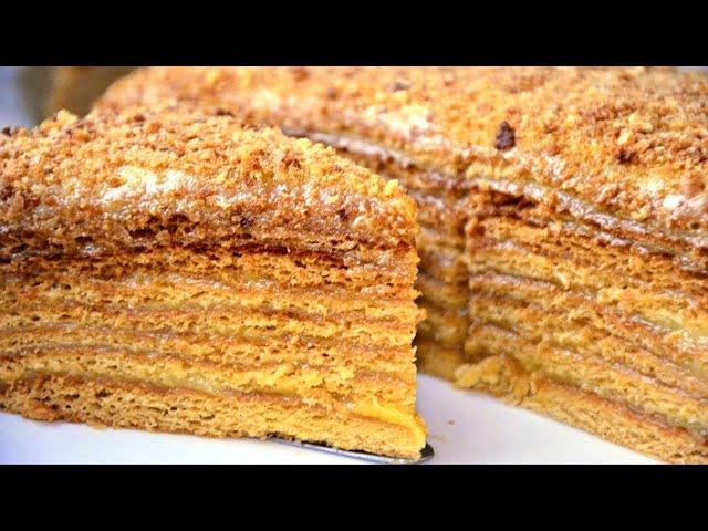 Russian Honey Cake Recipe (Cake Medovik)  Maryana Recipe (+Eng. Sub.)