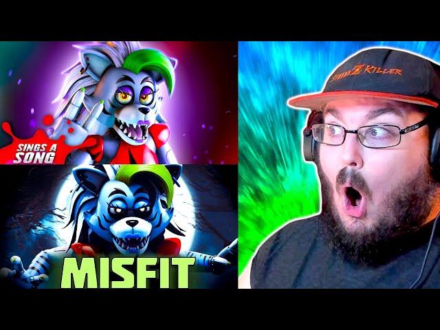 Roxanne Wolf Sings A Song & [SFM] Roxanne Wolf Song "Misfit" (FNAF Security Breach) FNAF REACTION!!!