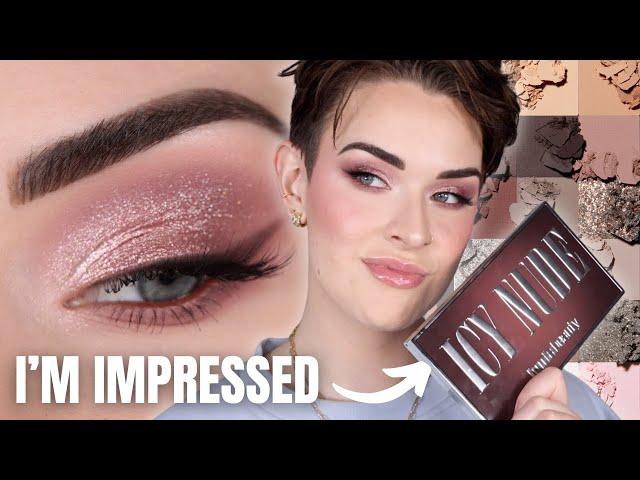 Huda Beauty Icy Nude Palette | Pinky Mauve Eyeshadow Tutorial