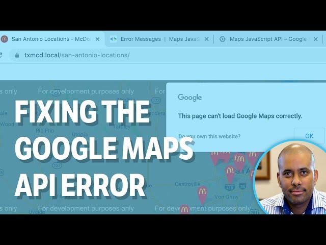 How to Fix the Google Maps API Key Error