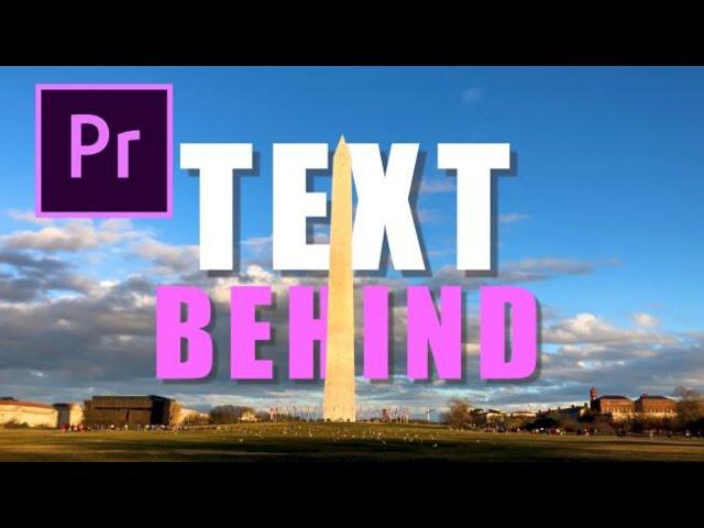 How to place TEXT BEHIND OBJECTS in Adobe Premiere Pro (Tutorial)