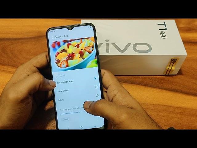 How to change screen colour in Vivo T1, screen colour change kaise kare