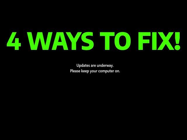 How To Fix Updates are Underway Please Keep your Computer on Windows 11