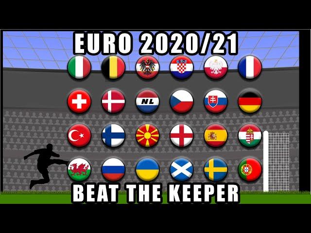 Beat The Keeper - UEFA Euro 2020/21 Predictions / Marble Race King