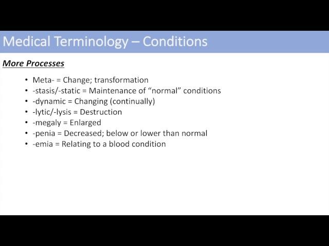 Medical Terminology - The Basics - Lesson 2