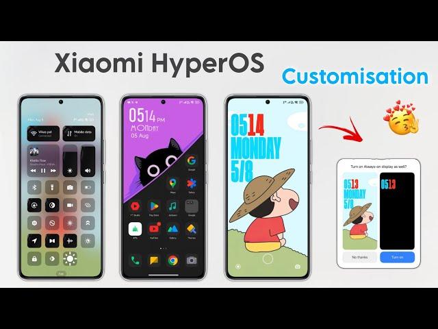 Xiaomi HyperOS Customisation Used Xiaomi HyperOS Themes  Create A Attractive Loocking 