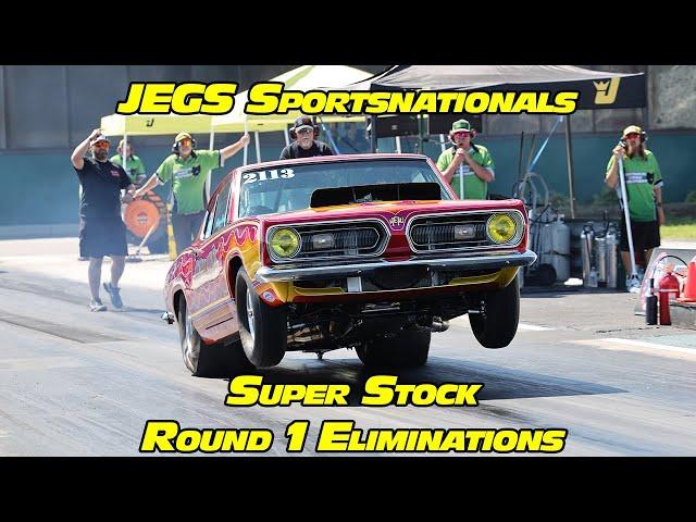 NHRA Super Stock ELIMINATIONS Jegs SportsNationals Round 1 Drag Racing