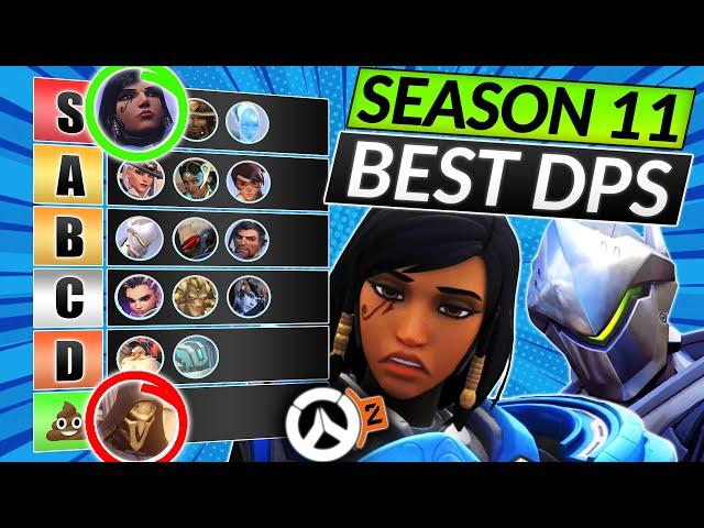 NEW SEASON 11 DPS TIER LIST - BEST and WORST HEROES to RANK UP! - Overwatch 2 Meta Guide