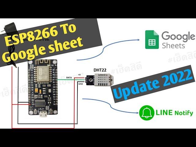 Arduino#59 DHT22 NodeMCU To Google sheet | สอนส่งข้อมูลจากเซ็นเซอร์ เข้า Google sheet #เฮ็ดสิดี