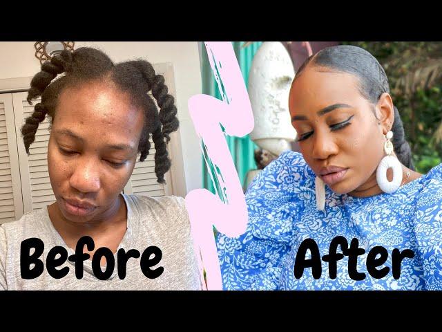 HOW TO GET YOUR 4C NATURAL HAIR IN A SLEEK PONYTAIL | KERRY