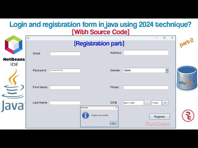 Login and Registration - Java | How to Create a User Registration Form in Java using MySQL Database?