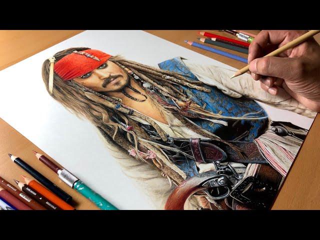 Drawing Captain Jack Sparrow - Timelapse | Artology