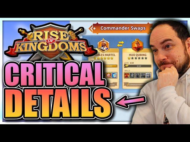 AOE Cavalry, two commander swaps? [more patch details] Rise of Kingdoms