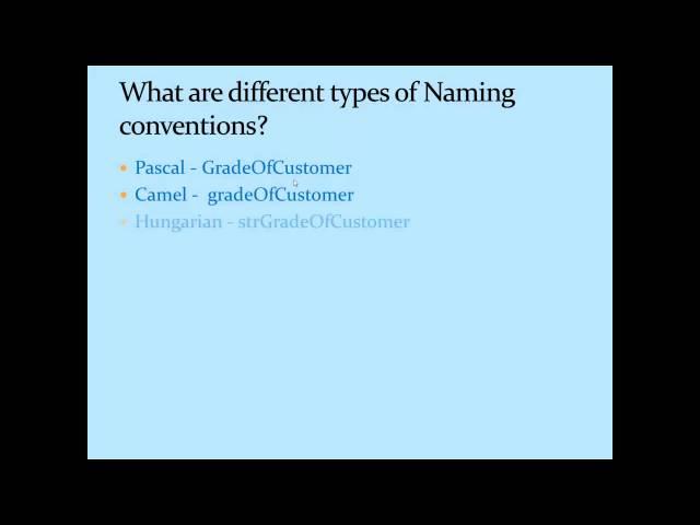 Naming Convention