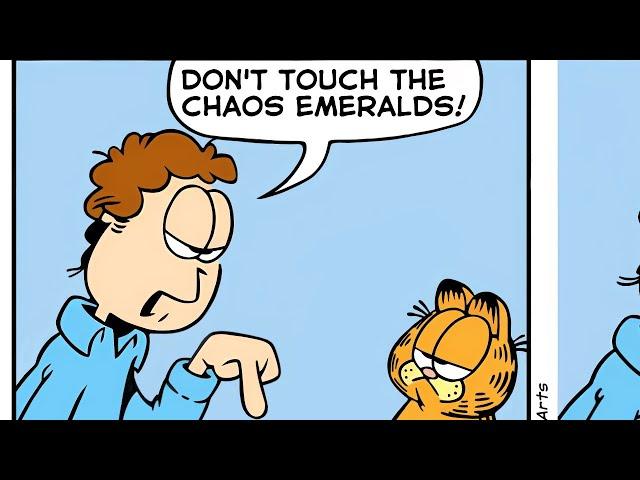 Don’t Touch The Chaos Emeralds Garfield  (@Clarissa_Arts)