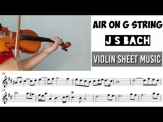 Free Sheet || Air On G String - J S Bach || Violin Sheet Music